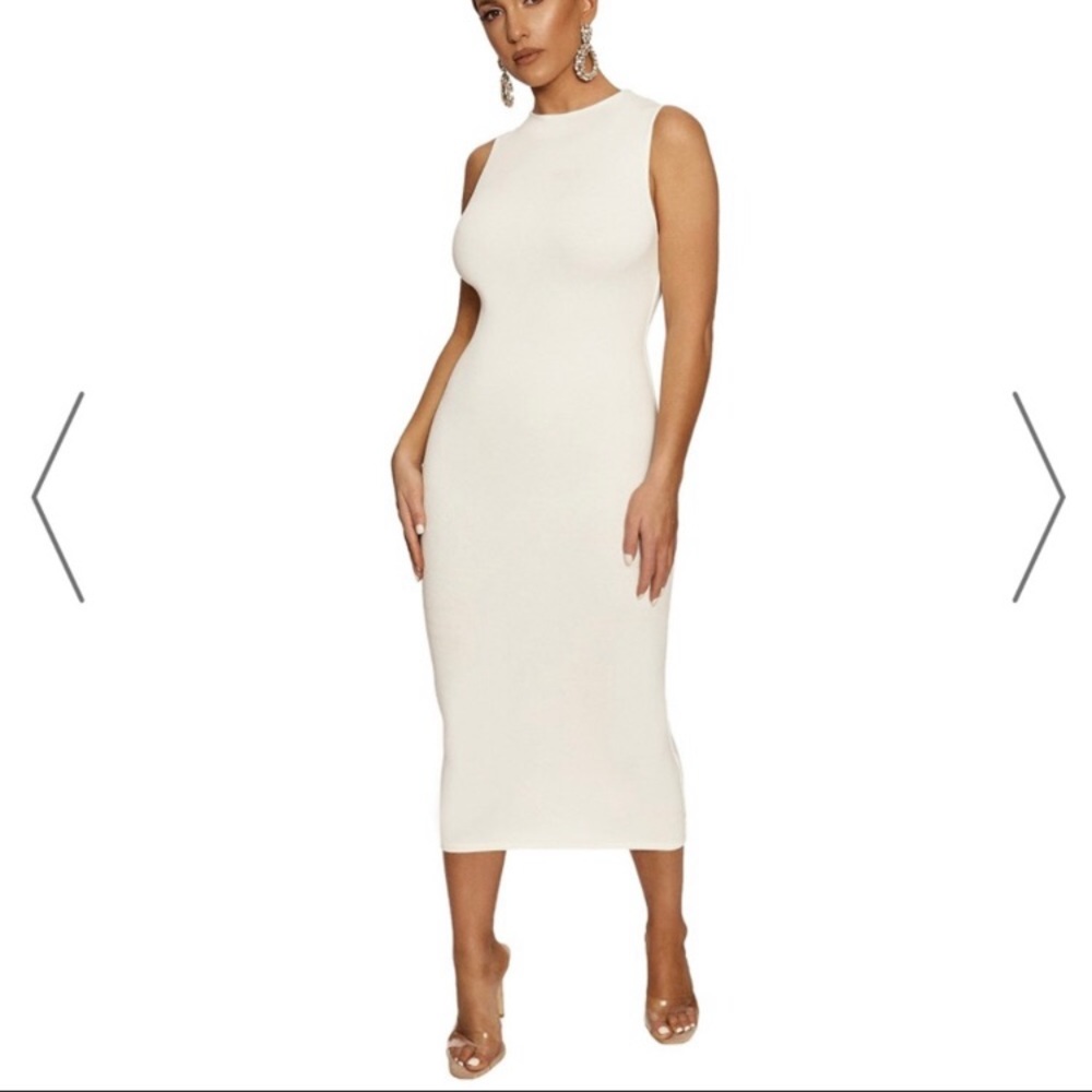 NAKED WARDROBE SLEEVELESS BODY-CON DRESS